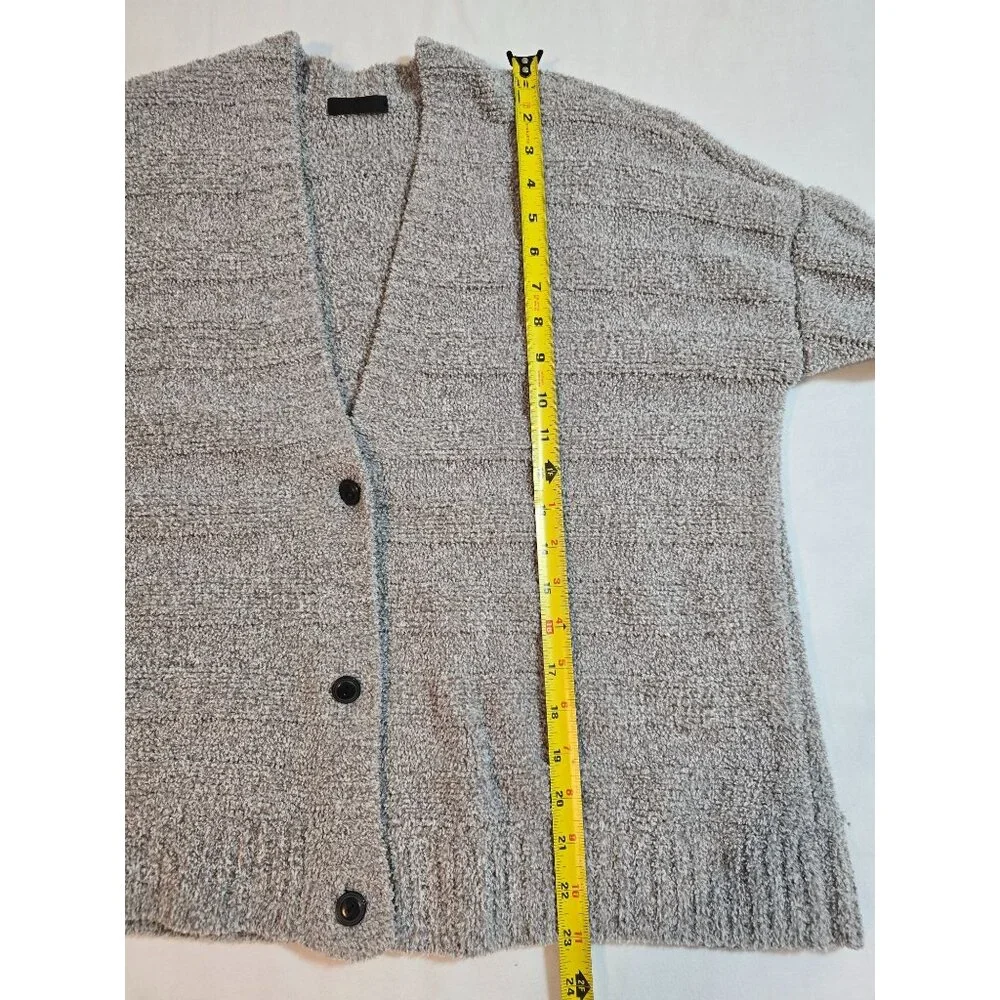 ATM Womens Boucle Cardigan Sweater waist length Button-Down Soft Knit size‎ M
